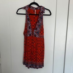 Red and Blue Sleeveless Dress (Free People)